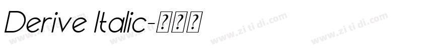Derive Italic字体转换